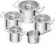 Zwilling J.A. Henckels Pots Set of Stainless Steel with Non-stick Coating Silver 9pcs