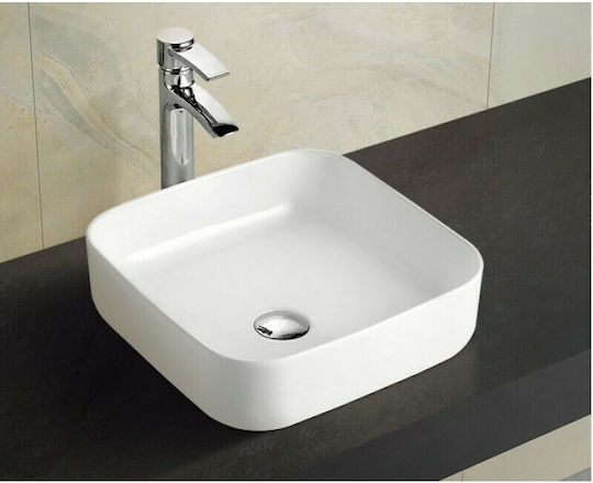Inter Ceramic ICB 869 Надеждна мивка Порцелан 38.5x38.5x14см Бял