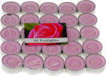 Scented Tealights Rose Purple (up to 4hrs Duration) 25pcs
