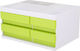 Deli Πλαστικό Συρταράκι Γραφείου 4 Θέσεων 26.4x18.9x13.1cm Πράσινο