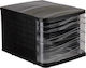 Ark Plastic Desktop Drawer 5 Number of Spit 35.5x35.5x24cm Black 29026------2