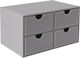 Osco Leather Desktop Drawer 4 Number of Spit 33x21x18.5cm Gray 103317500