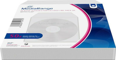 MediaRange CD/DVD Sleeve Transparent 50pcs