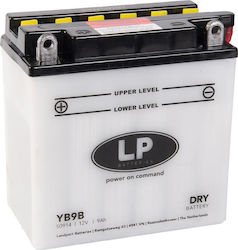 LP Batteries Motorradbatterie YB9-B mit Kapazität 9Ah
