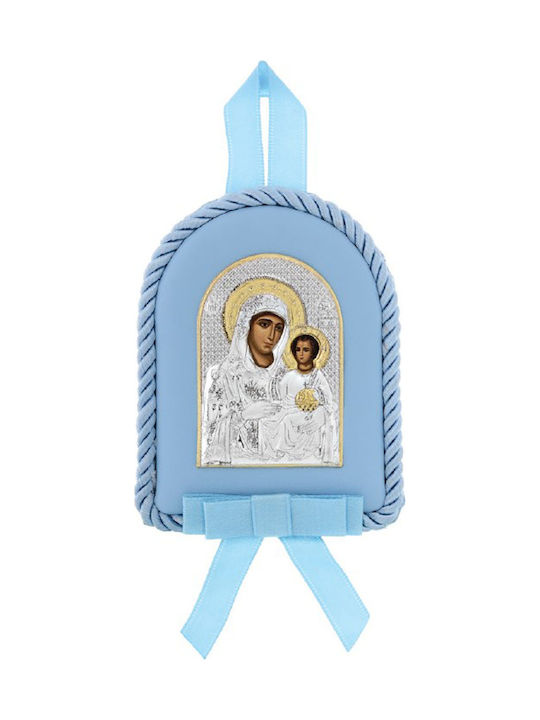 Heilige Ikone Kinder Amulett mit der Jungfrau Maria aus Silber MB-D1102-OC