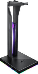 Asus ROG Throne Επιτραπέζια Βάση Ακουστικών με Θύρα USB Μαύρη