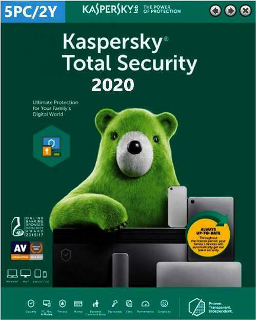 Kaspersky Total Security 2021 5 Geräte Kaspersky Total Security 2021 για 5 Συσκευές και 2 Έτη Χρήσης