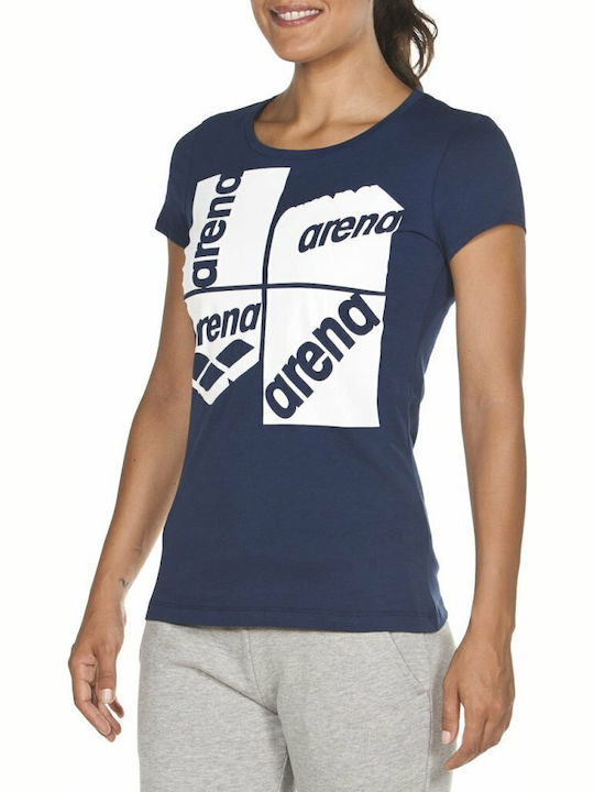 Arena Γυναικείο T-shirt Navy Μπλε