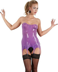 Latexwear Basque with Suspenders Εσώρουχο Λάτεξ Purple