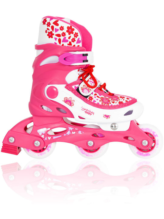 Amila Kids Adjustable Inline Rollers Pink