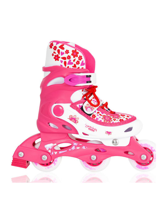 AMILA Inline Αυξομειούμενα Rollers Ροζ Παιδικά