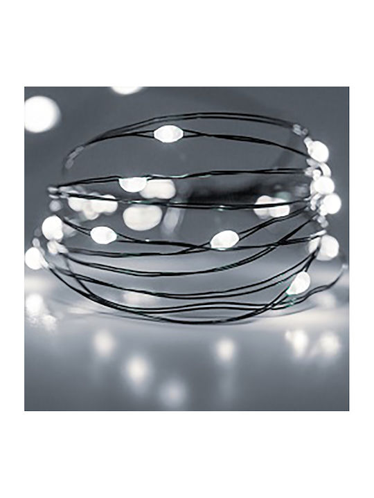 100 Λαμπάκια LED 10μ. Ψυχρό Λευκό σε Σειρά