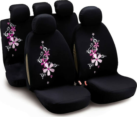 Bottari Car Cover Set 9pcs Polyester Spring Flower Pink