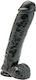 ToyJoy Get Real Dildo Dong with Balls Glass Dildo with Balls and Suction Cup Black 28cm