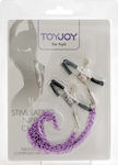 ToyJoy Stimulating Adjustable Nipple triple Chain Cleme pentru Sfârcuri în Culoarea Violet