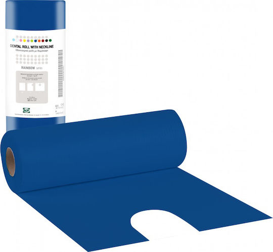 Bournas Medicals Rainbow Dental Blue Towel Roll 1ply + 1ply without Dispenser