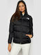 Diablo Women's for Hiking Short Puffer Jacket for Winter with Hood Black