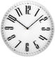 Justaminute Silent Wall Clock Plastic White Ø30cm