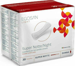 Santex Egosan Light Super Notte Night Women's Incontinence Pad Normal Flow 5.5 Drops 30pcs