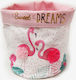 Decorațiune Ghiveci pentru Botez Flamingo 19x14cm