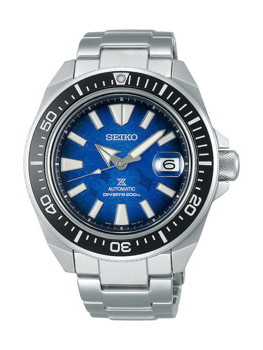 Seiko Prospex Мъжки Часовник 43.8мм Автоматичен с Сребърен Метална Гривна