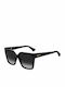 Moschino Women's Sunglasses with Black Plastic Frame and Black Lens MOS079/S 807/9O