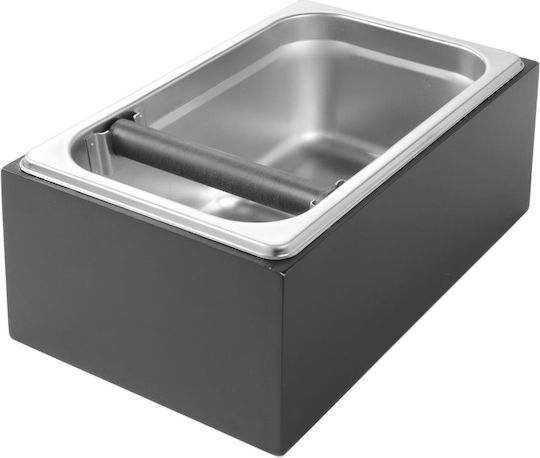 Hendi Δοχείο Χτυπήματος Κλείστρου από Inox και Ξύλο 27.5x17.5x11εκ.
