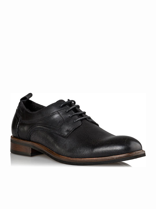 Ego Shoes Leder Herren Freizeitschuhe Schwarz