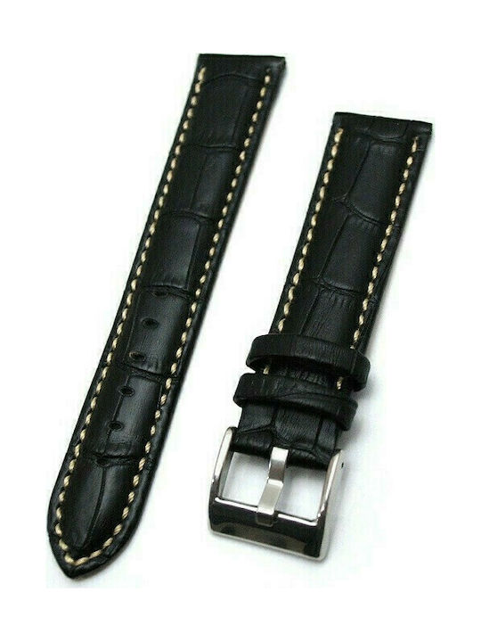 Diloy Straps Leather Strap Black 30mm