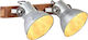 vidaXL Industrial Wall Lamp with E27 Silver Socket 45x25cm