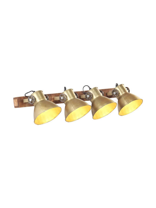 vidaXL Industrial Wall Lamp with E27 Bronze 90x25cm