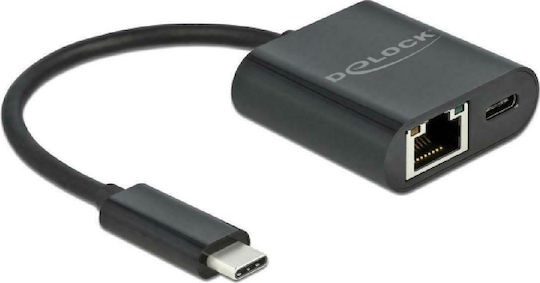 DeLock 66644 USB Netzwerkadapter USB-C mit Verkabelter Verbindung Gigabit Ethernet