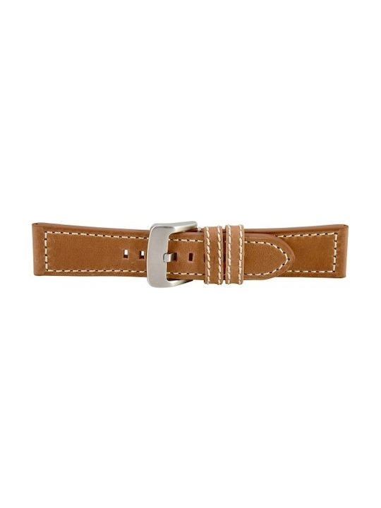 Tzevelion Leather Strap Tabac Brown 24mm