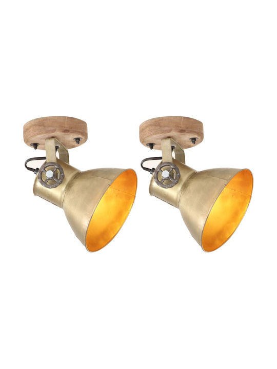 vidaXL Single Spot with Socket E27 in Bronze Color