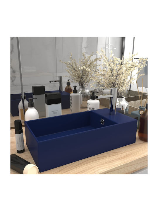 vidaXL Vessel Sink Ceramic 48x25x15cm Blue