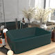 vidaXL Vessel Sink Ceramic 41x30x12cm Green