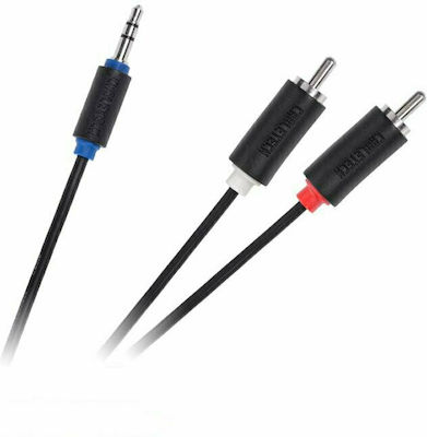 Cabletech Cablu 3,5 mm de sex masculin - RCA de sex masculin Negru 3m (DM-3952-3)