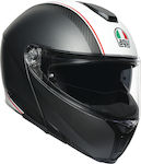 AGV Sportmodular Cover Matt Gunmetal/White Motorradhelm Aufklappbar DOT / ECE 22.05 1340gr AGV000KRA995