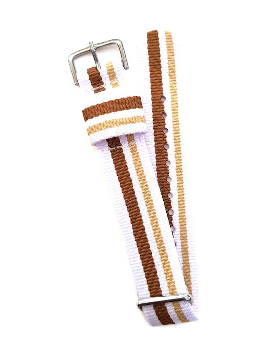 Tzevelion S151 S 151 Fabric Strap Nato White/Br...