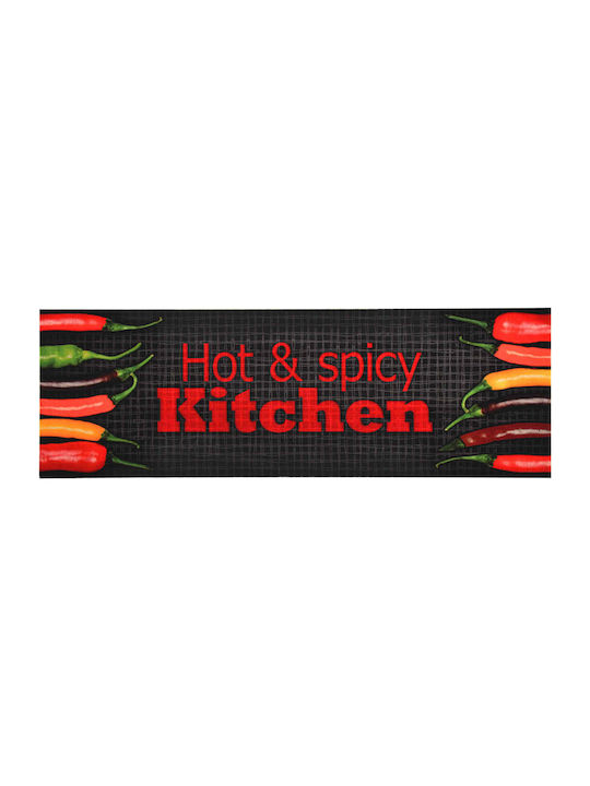 vidaXL Hot&Spicy Χαλάκι Κουζίνας Διάδρομος με Αντιολισθητικό Υπόστρωμα Κόκκινο 45x150εκ.