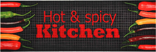 vidaXL Hot&Spicy Χαλάκι Κουζίνας Διάδρομος με Αντιολισθητικό Υπόστρωμα Κόκκινο 60x180εκ.