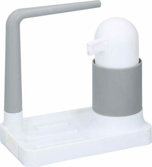 Alpina Appliances Dispenser Κουζίνας Πλαστικό με Θήκη για Σφουγγάρι Λευκό 350ml
