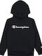 Kids Sweatshirt with Hood and Pockets Black