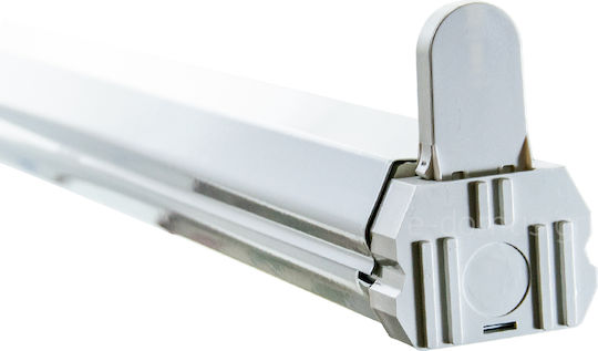 Aca Lighting Batten Double-Ended with 1 Slot for LED Lamp T8 60cm