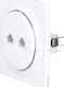 Fibaro Walli N Double Network Socket RJ45 White Διπλή FGWEEU-021
