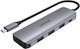 Unitek USB Hub 5 Ports USB 3.2 with USB-C Connecting to a Computer Gray