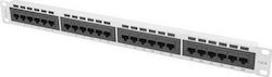 Lanberg Patch Panel for Rack 1U 19" with 24 cat6 Ports Gray