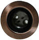 Aca Round Metallic Recessed Spot with Socket G4 Copper 3.6x3.6cm. 1pcs