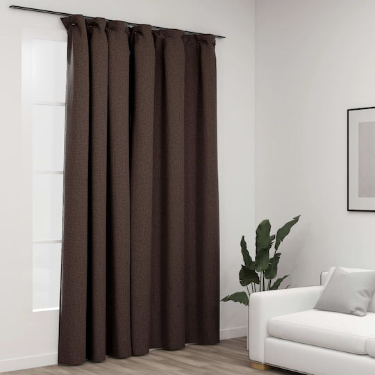 vidaXL Blackout Curtain with Pencil Pleat Taupe 290x245cm