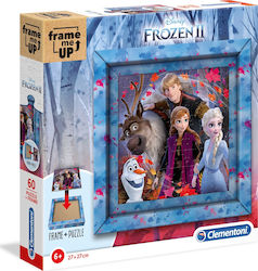 Kids Puzzle Disney Frozen και Κορνίζα for 6++ Years 60pcs Clementoni